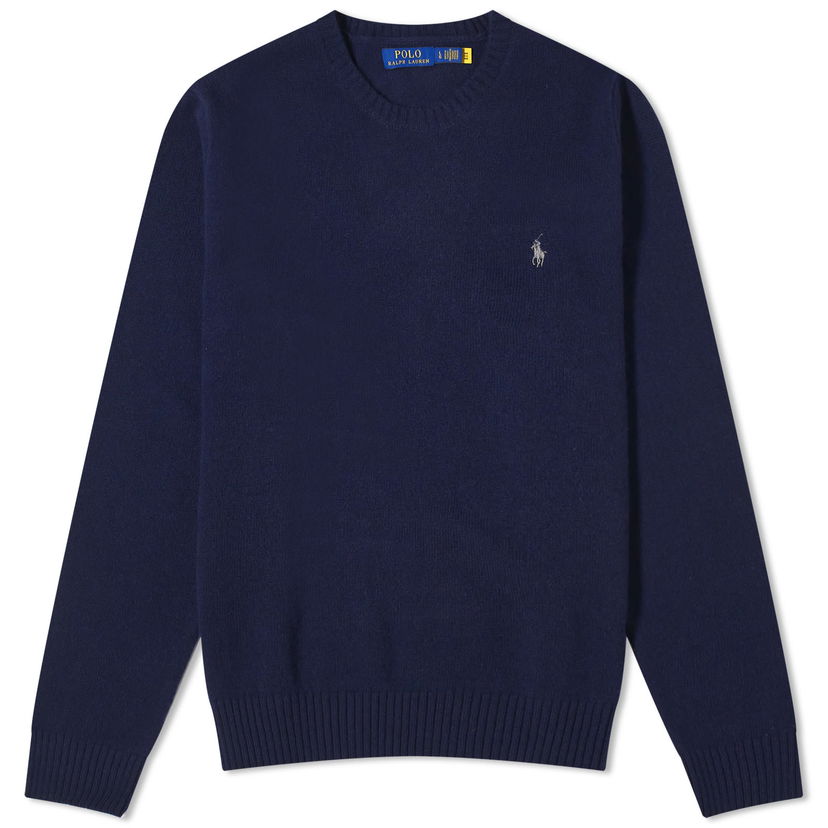 Cветр Polo by Ralph Lauren Wool Cashmere Crew Neck Jumper темно-синій | 710878292002
