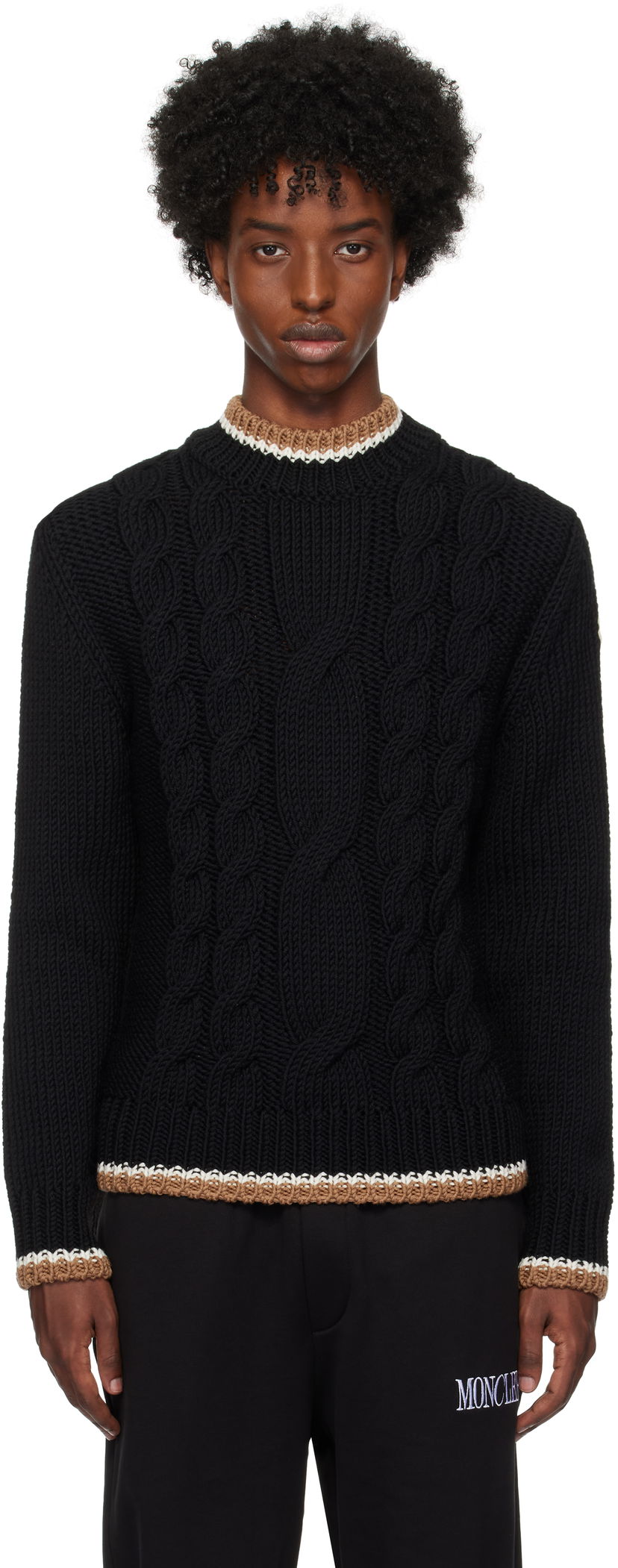 Cветр Moncler Wool Crewneck Sweater чорний | J20919C00021M1172