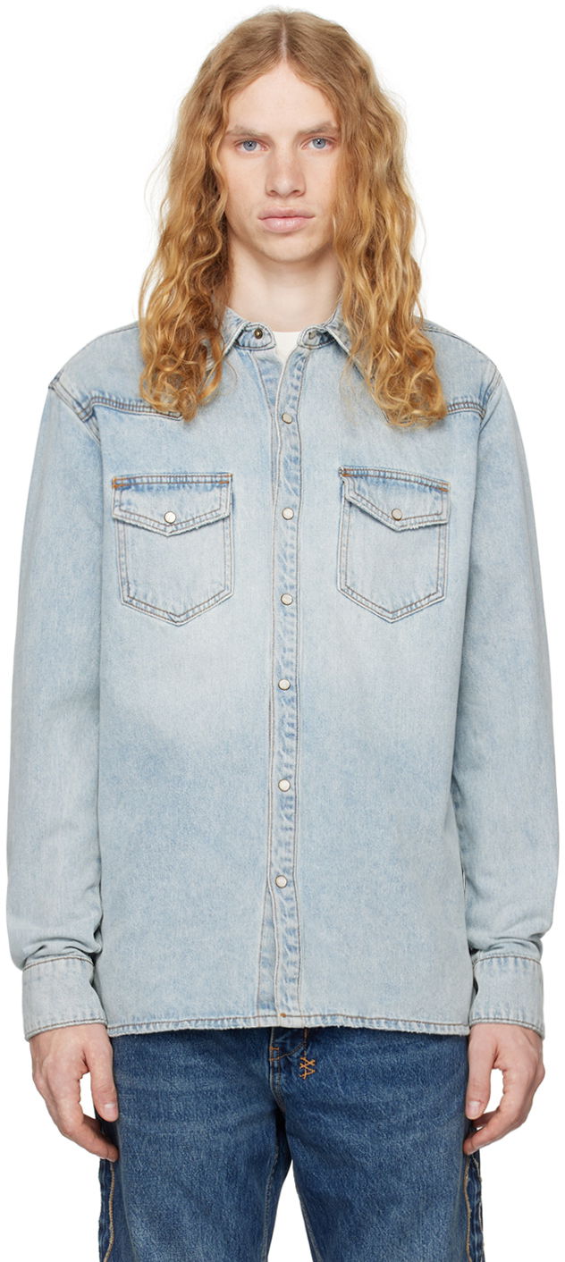 Сорочка Ksubi Whiplash Paragon Denim Shirt Синій | MEX24SH001