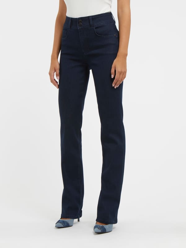 Штани і джинси GUESS High Rise Straight Denim чорний | W3BA0VD56A2, 0