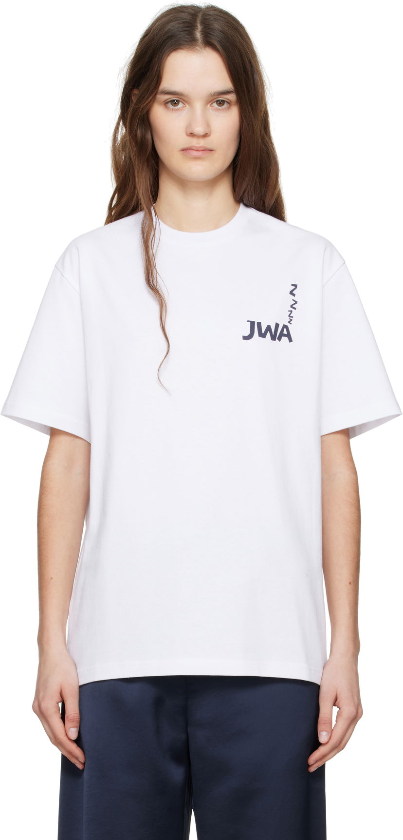Футболка JW Anderson JW Anderson JWA Print T-Shirt білий | JT0285-PG1510