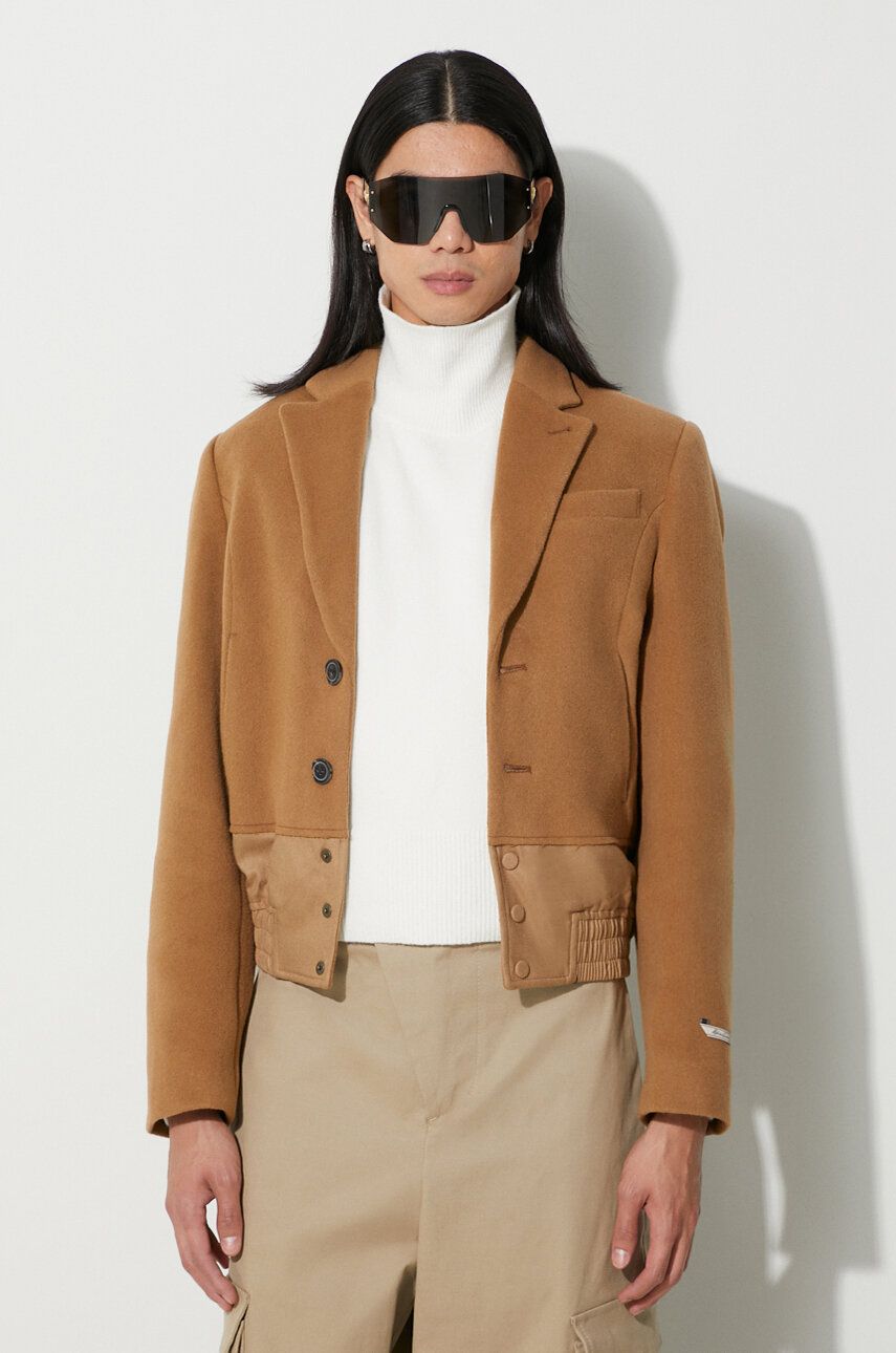 Куртка бомбер ADER ERROR Aviat Cropped Wool Blazer бежевий | BMADFWBZ0102, 0