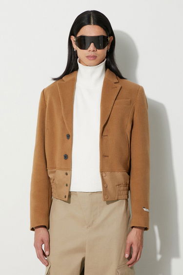 Куртка бомбер ADER ERROR Aviat Cropped Wool Blazer бежевий | BMADFWBZ0102, 0
