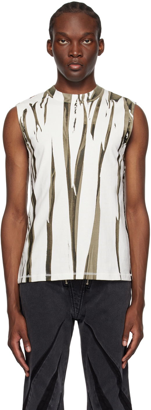 Безрукавка Dion Lee Fang Print Sleeveless Top білий | C3142P23