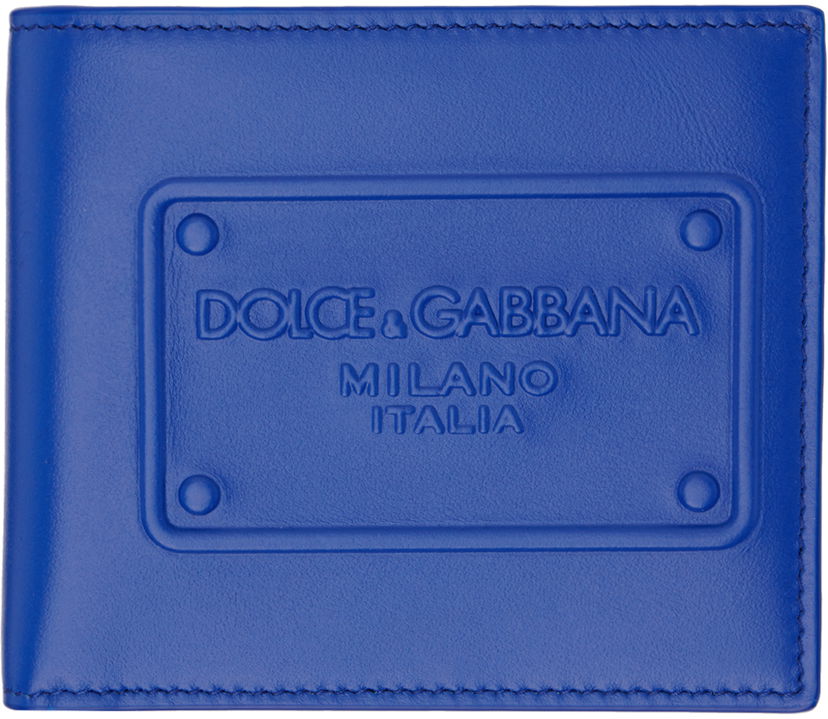 Гаманець Dolce & Gabbana Blue Raised Logo Wallet Синій | BP1321AG218