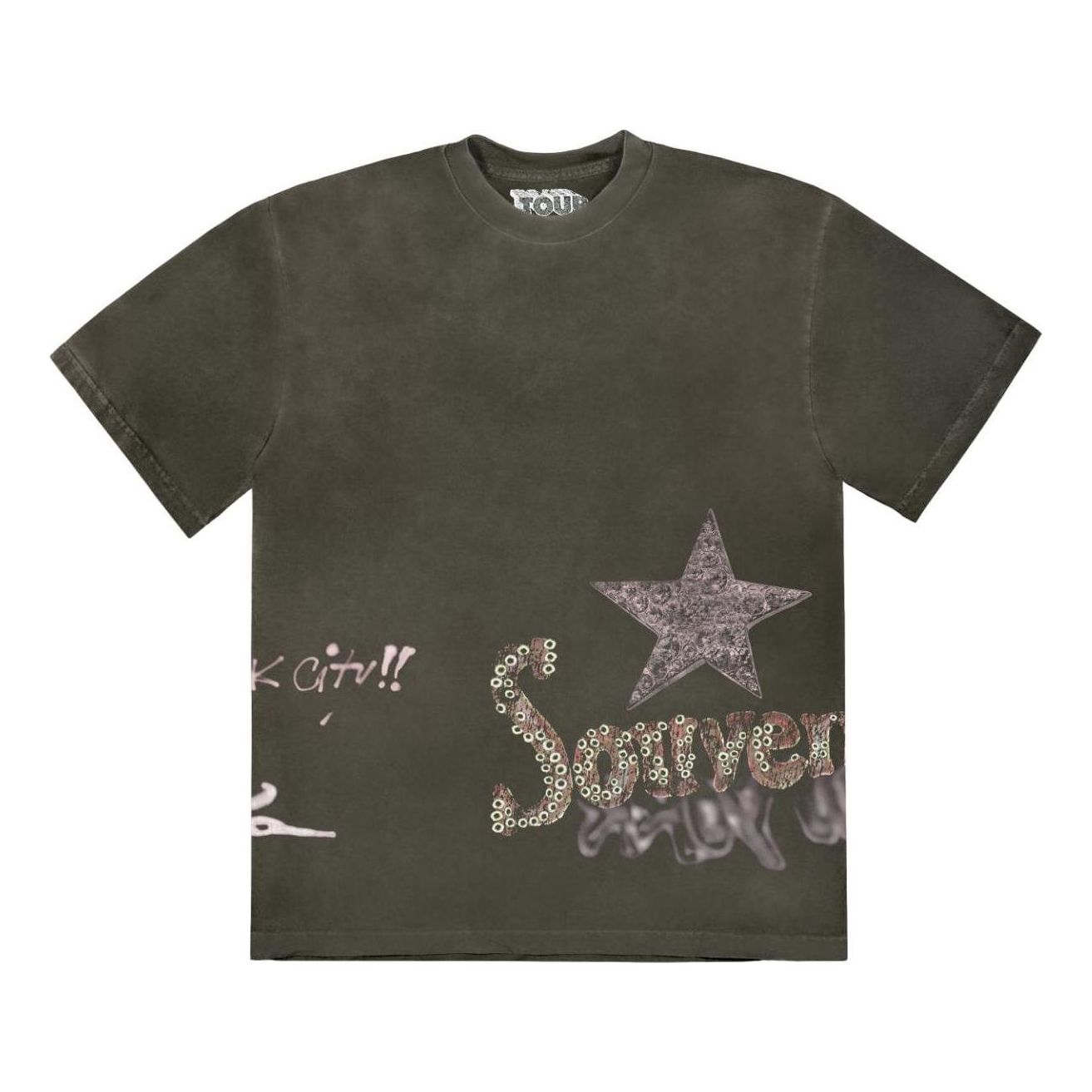 Футболка Cactus Jack by Travis Scott Travis Scott Utopia Souvenir Graphic Tee Зелений | TSCM-SS32, 0