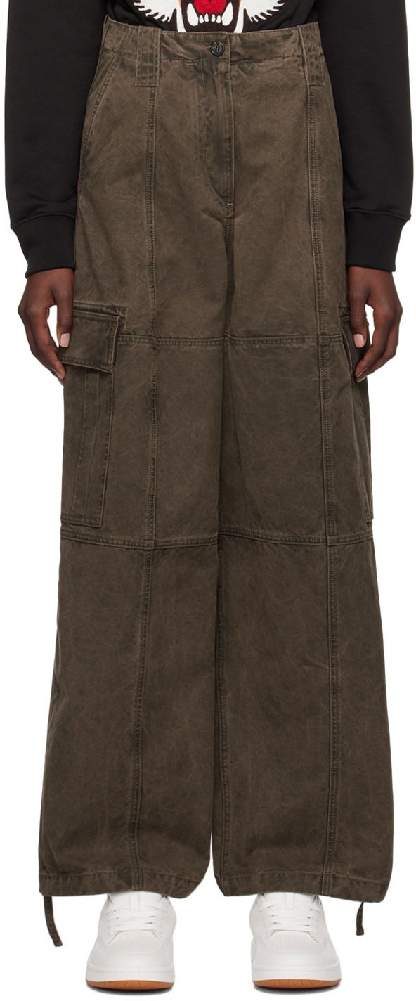 Штани карго KENZO Gray Paris Cargo Pants Сірий | FE62PA0909GK