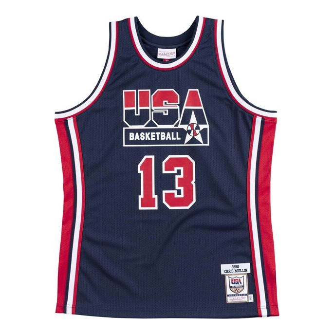 Джерсі Mitchell & Ness Mitchell & Ness Team USA Chris Mullin 1992 Authentic Jersey темно-синій | AJY4GS18417-USANAVY92CMU