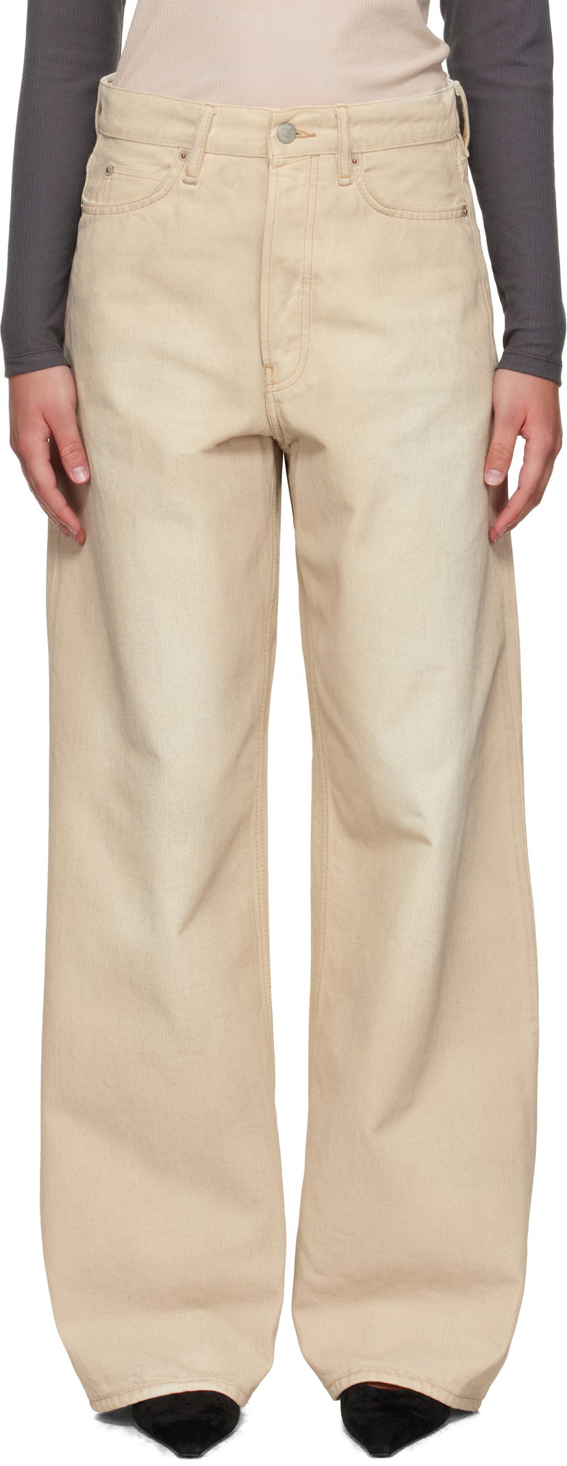 Джинси Acne Studios Acne Studios 1981 Loose Fit Jeans бежевий | C00084-