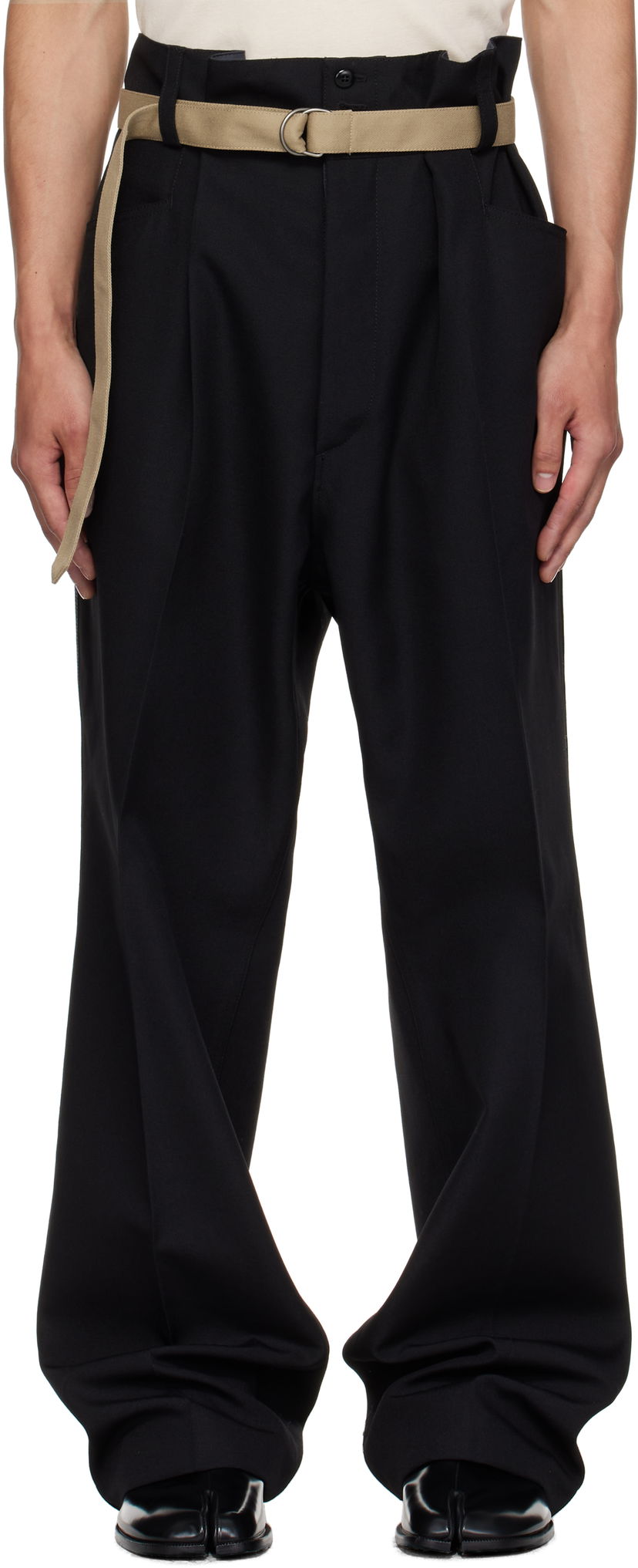 Штани Maison Margiela Maison Margiela Wool Trousers чорний | S50KA0688 M35518