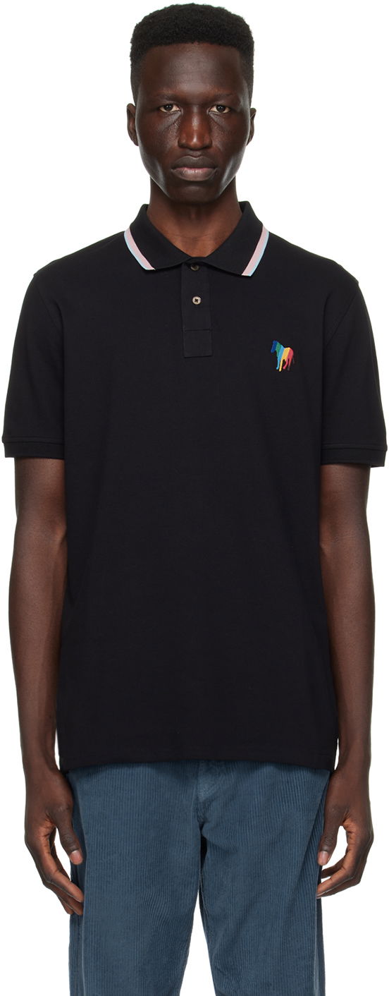 Сорочка поло Paul Smith PS Paul Smith Broad Stripe Zebra Polo чорний | M2R-151LE-M21511-79