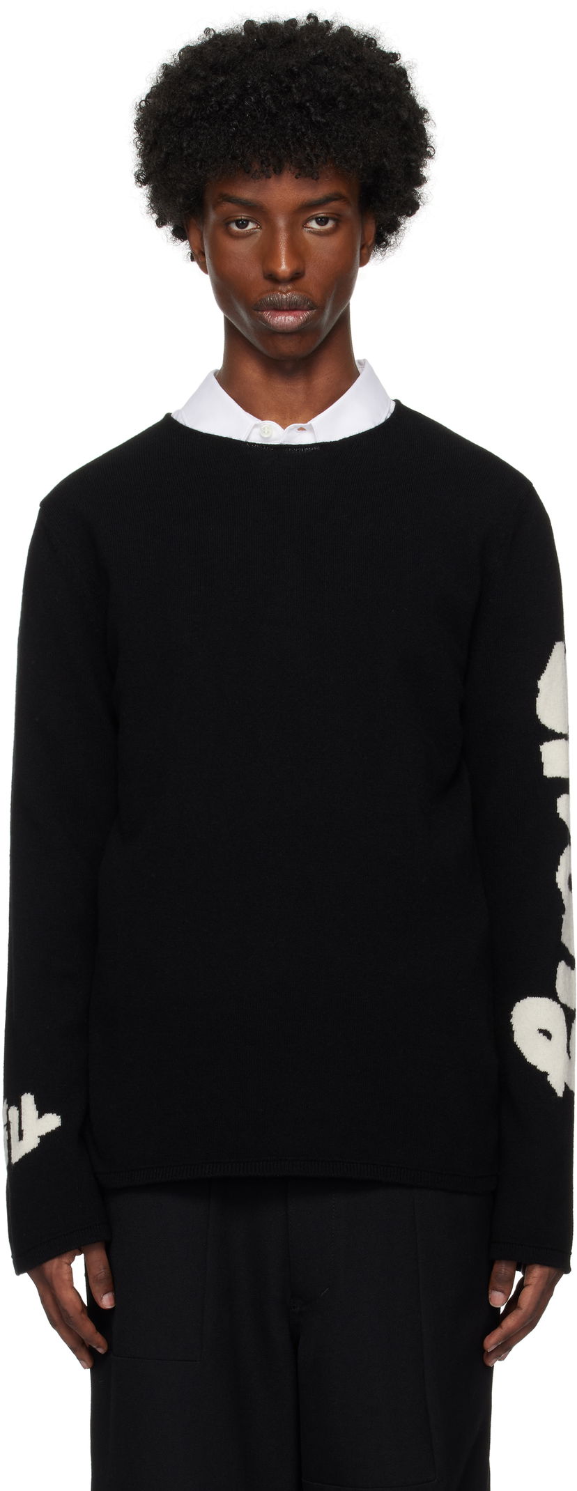 Cветр Comme des Garçons Crewneck Sweater чорний | FN-N006-W24