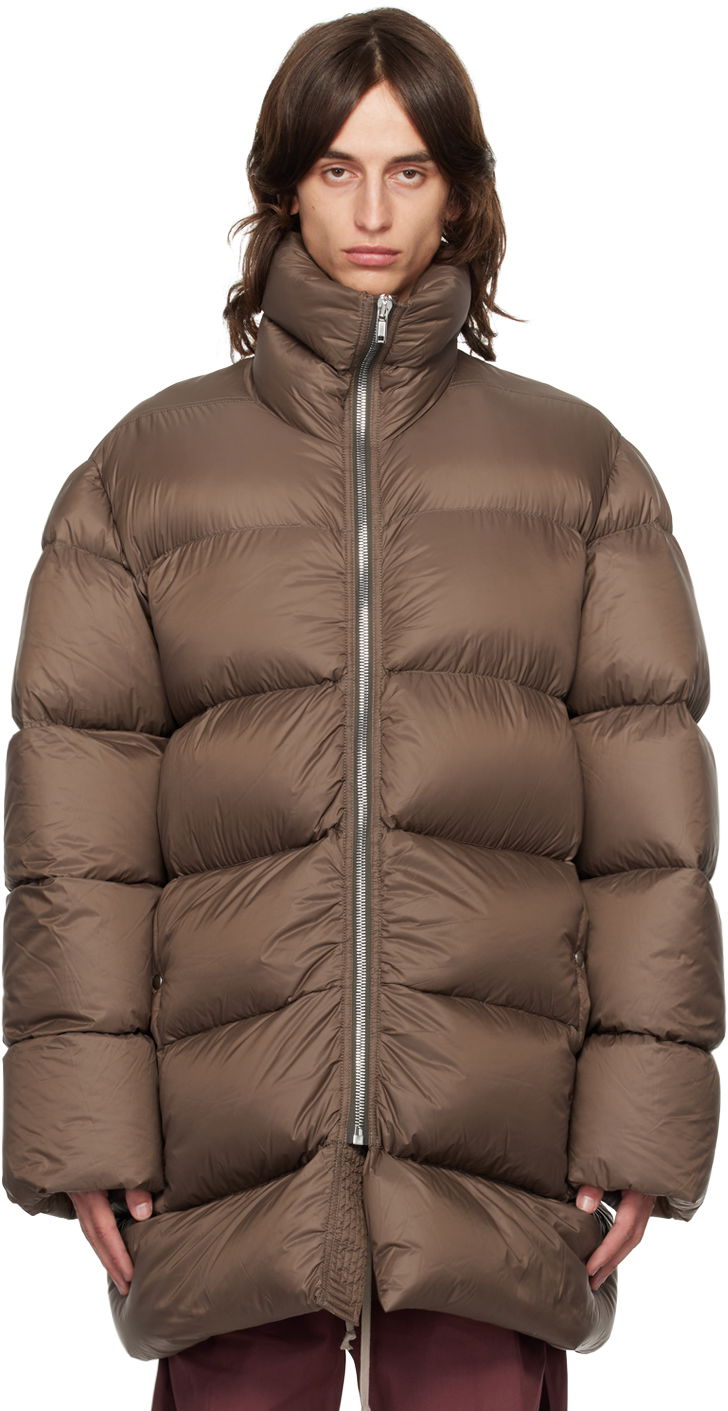 Пальто Rick Owens Brown Porterville Turtle Down Coat бежевий | RU02D6790 NPD3
