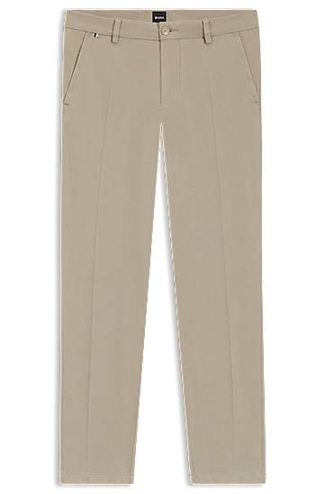 Штани BOSS Slim-Fit Stretch Cotton Trousers бежевий | 50543315