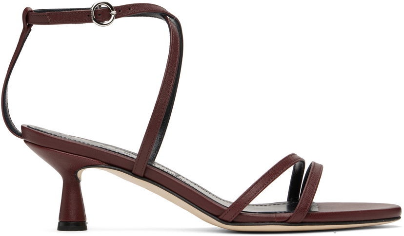 Аксесуари Aeyde Aeyde Maeve Leather Heeled Sandals Бордовий | A11-HS-PRAR55ST156-SS25-955-007