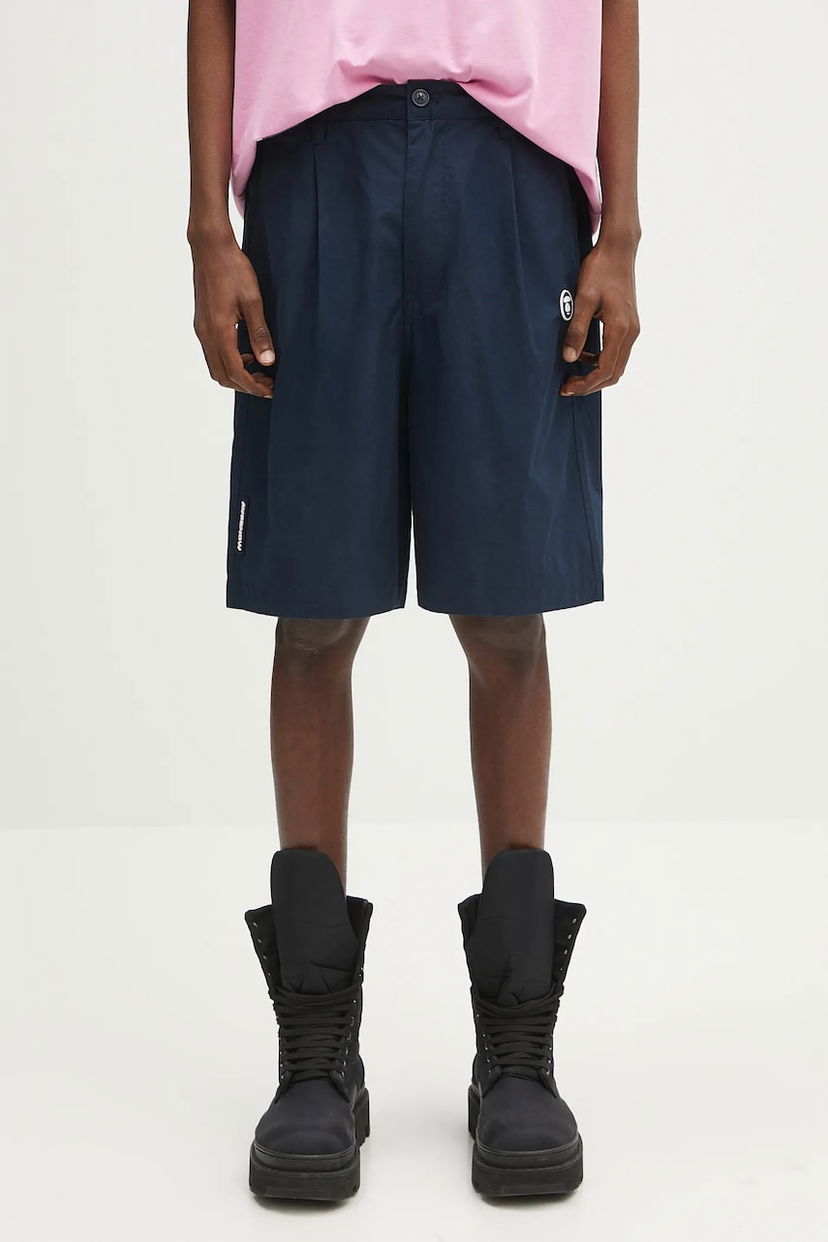 Шорти AAPE by A Bathing Ape AAPE Now Woven Shorts темно-синій | AAPSPMB670XXO