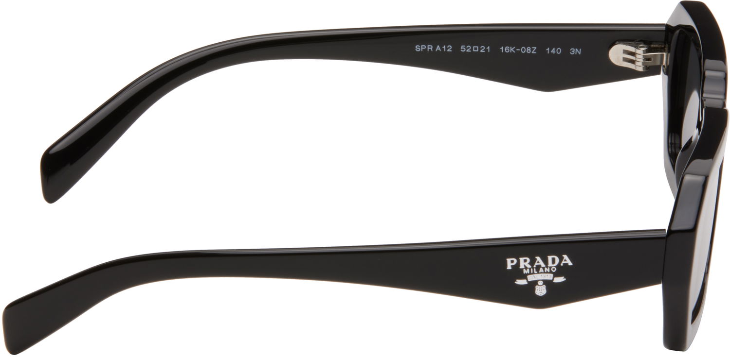 Сонцезахисні окуляри Prada Angular Rectangle Acetate Sunglasses чорний | 0PR A12S 8056597967884, 1