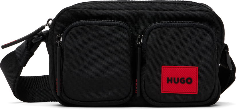 Сумка BOSS Logo Patch Two-Pocket Crossbody Bag чорний | 50547771