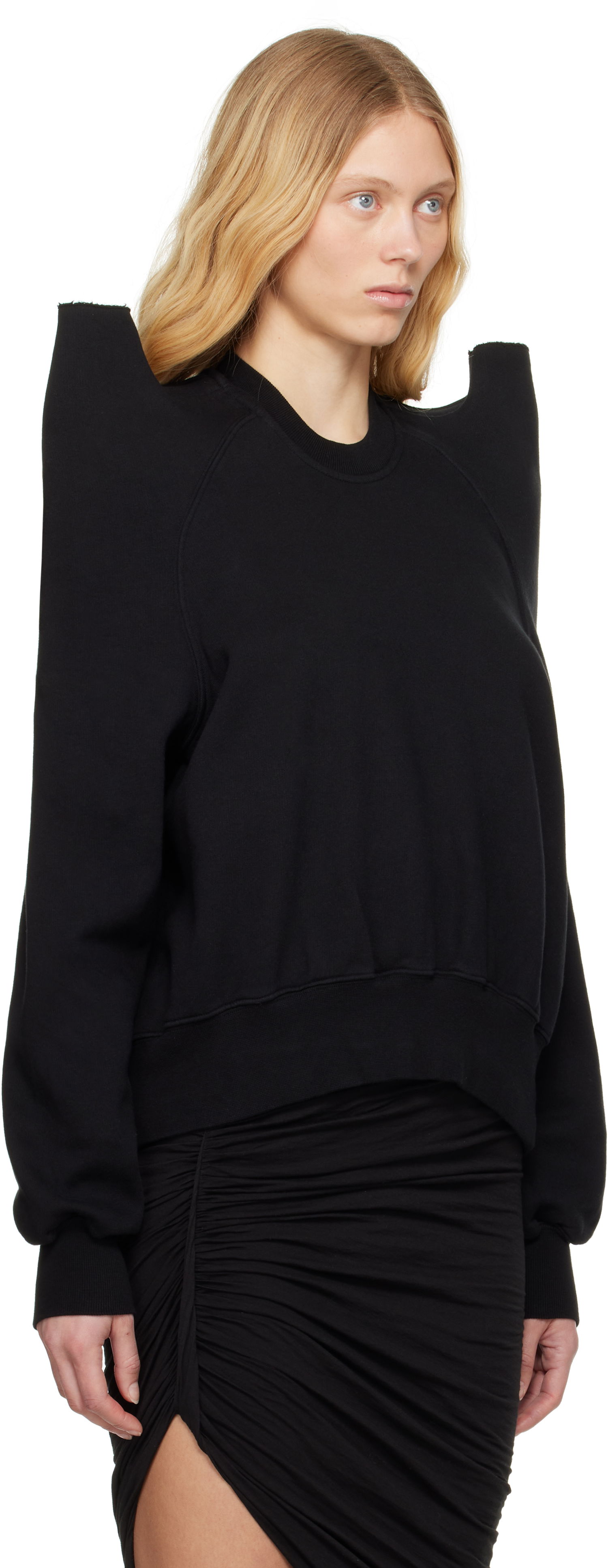 Cветр Rick Owens Rick Owens DRKSHDW Hollywood Tecsweat Sweatshirt чорний | DS01E3224 F, 1