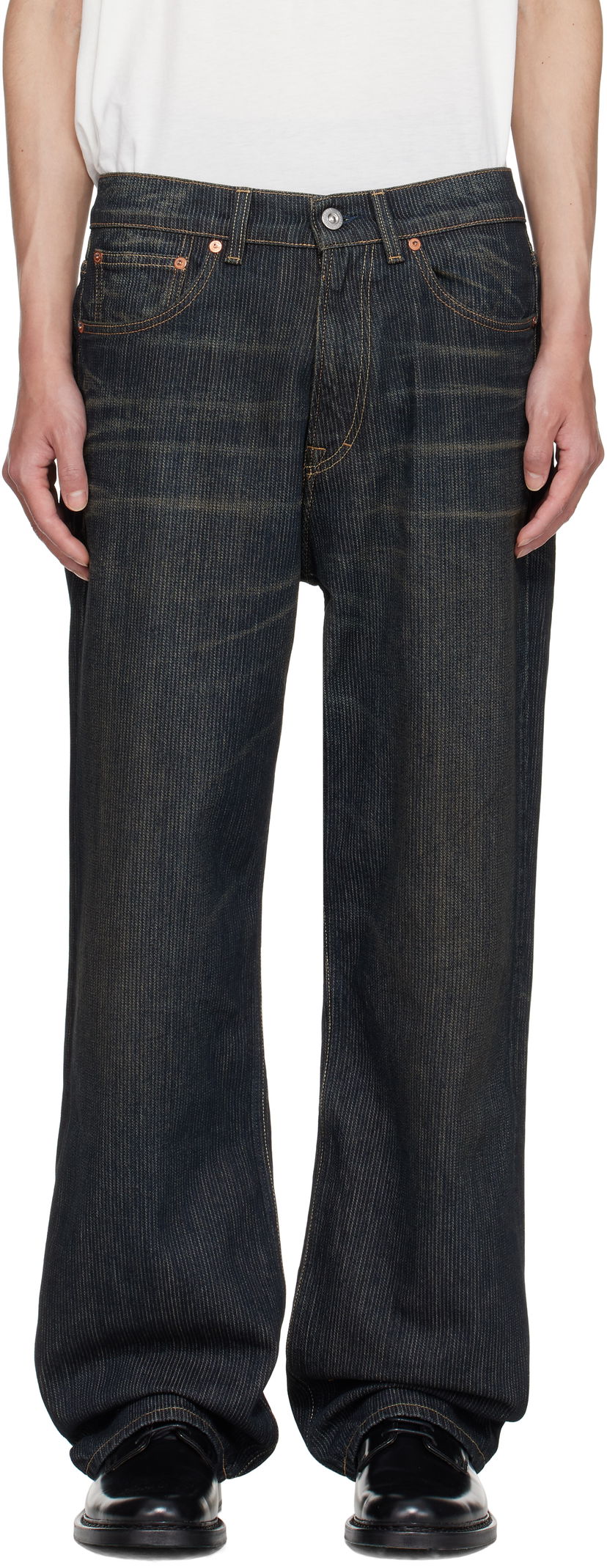 Джинси OUR LEGACY OUR LEGACY Third Cut Striped Jeans Синій | M4255TC