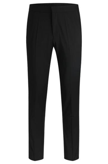 Штани BOSS Extra Slim Fit Stretch Wool Blend Trousers чорний | 50476482