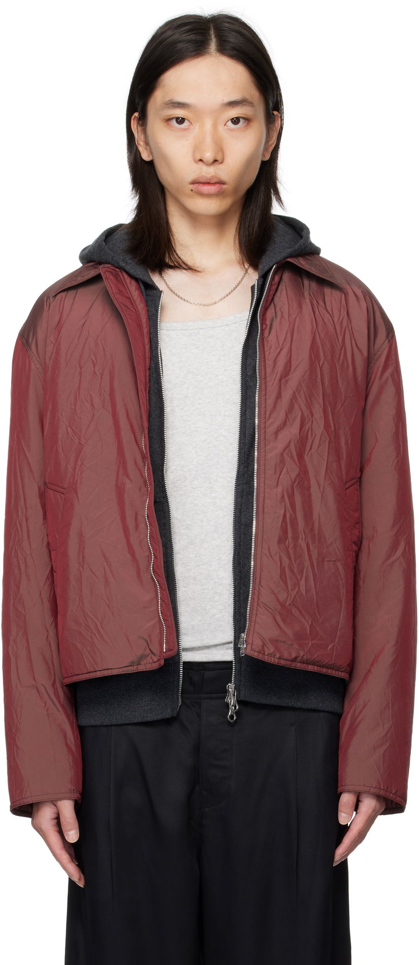 Куртка OUR LEGACY Our Legacy Slight Hooded Jacket Бордовий | M4251SS