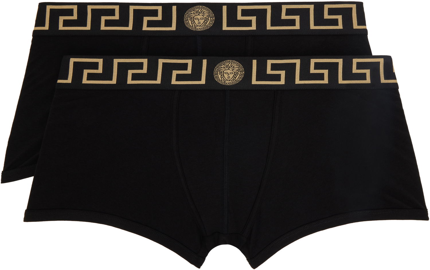 Боксери Versace Versace Two-Pack Greca Border Boxer Briefs чорний | AU10181_1A10011, 0