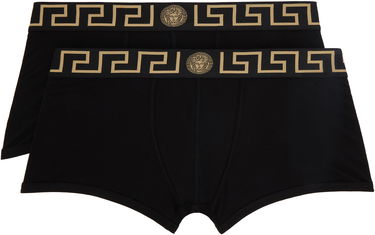 Боксери Versace Versace Two-Pack Greca Border Boxer Briefs чорний | AU10181_1A10011, 0