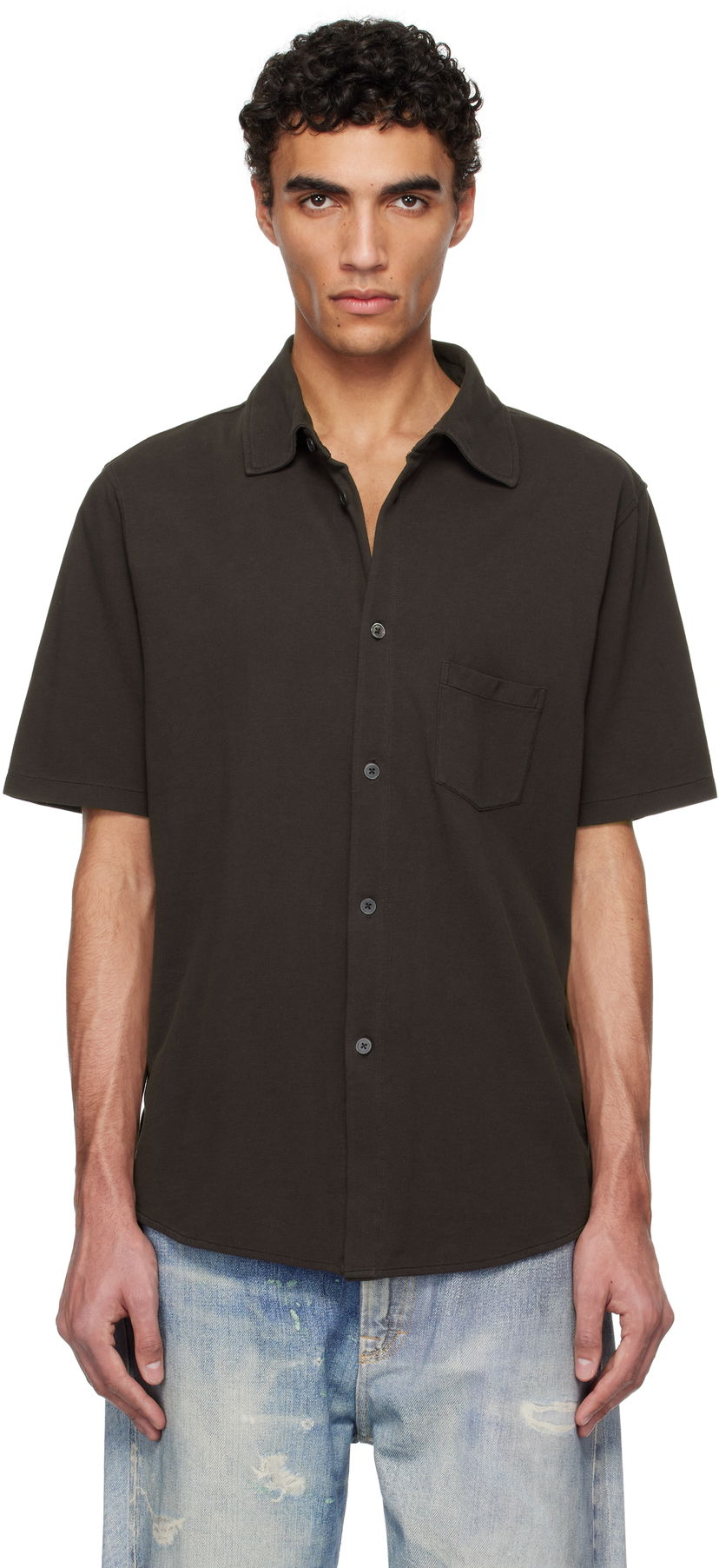 Сорочка OUR LEGACY Our Legacy Analog Short Sleeve Shirt Коричневий | M2256AD