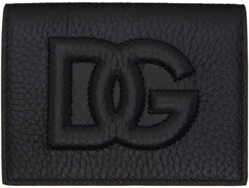Гаманець Dolce & Gabbana Logo Leather Card Holder чорний | BP1643AT489
