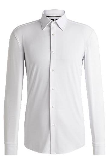 Сорочка BOSS Slim Fit Performance-Stretch Jersey Shirt білий | 50533400