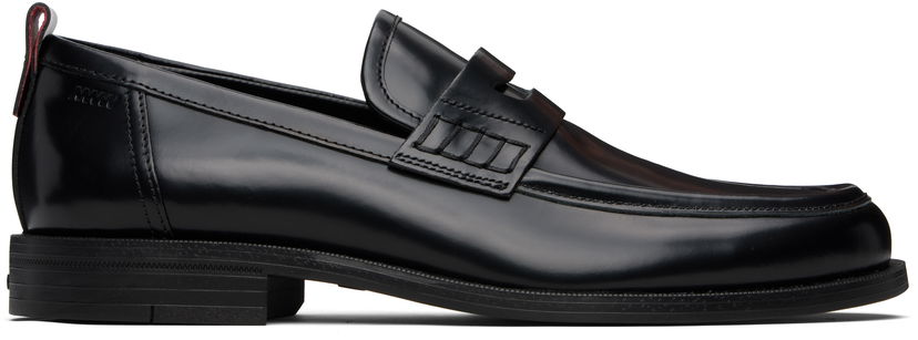 Кросівки та взуття BOSS HUGO Leather Loafers with Rubber Sole чорний | 50548591