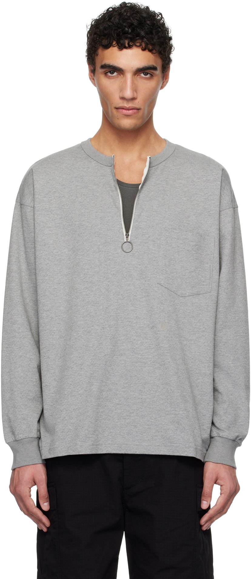 Світшоти NANAMICA nanamica Half Zip Long Sleeve T-Shirt Сірий | S25SH013U