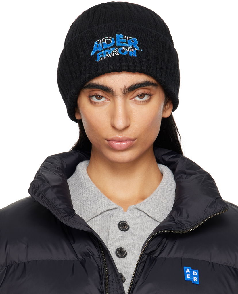 Шапка ADER ERROR Logo Embroidered Beanie чорний | BN26FYHW0501BK