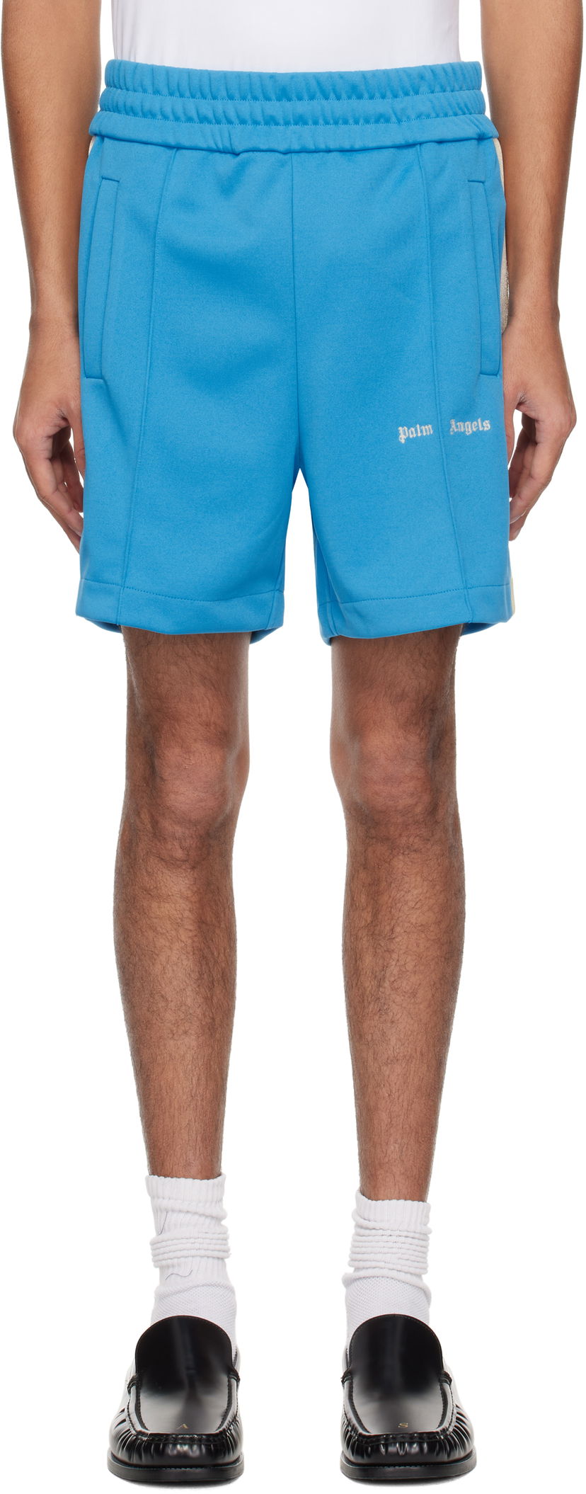 Шорти Palm Angels Palm Angels Classic Logo Track Shorts Синій | PMCL004S25FAB0014003