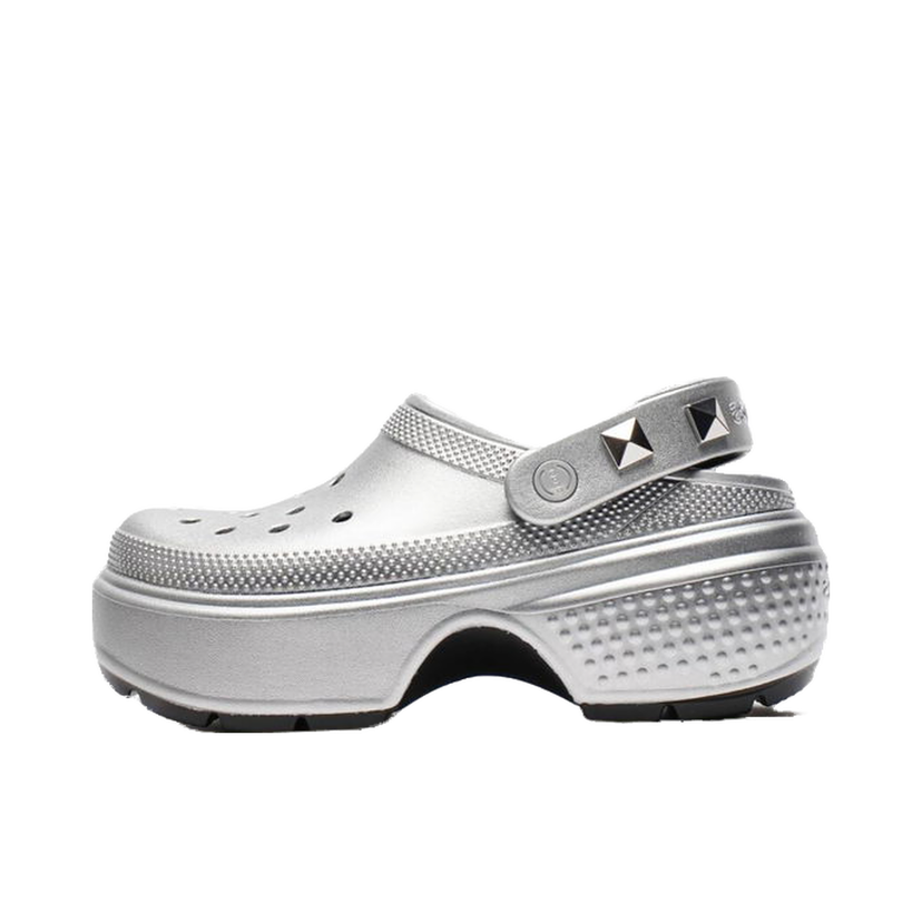 Кросівки та взуття Crocs Stomp Metallic Clog Сірий | 210362-040