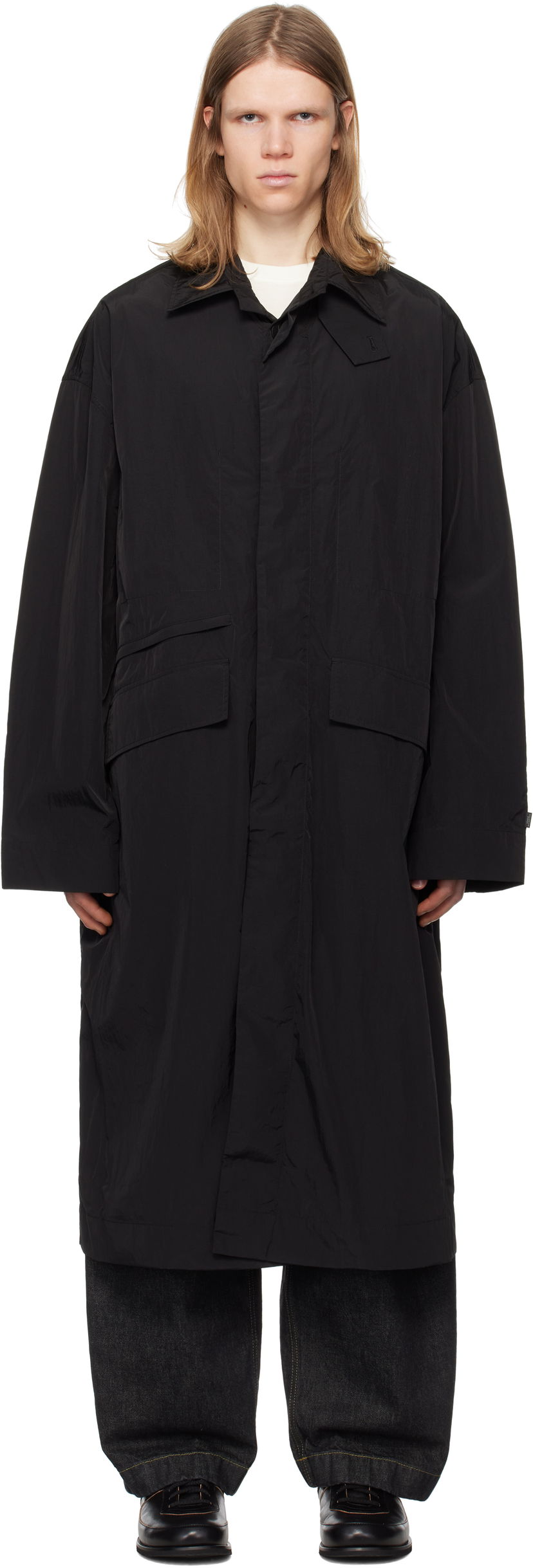 Дощовик Studio Nicholson Studio Nicholson Rizz Coat чорний | RIZZ SNM - 1328