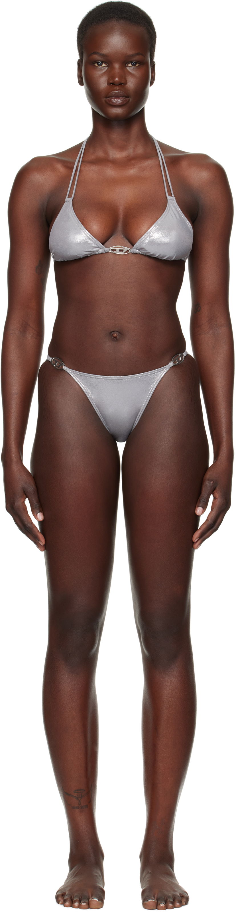 Купальники Diesel Metallic Bikini Set Сірий | A13230 0WHAU + A15483 0WHAU