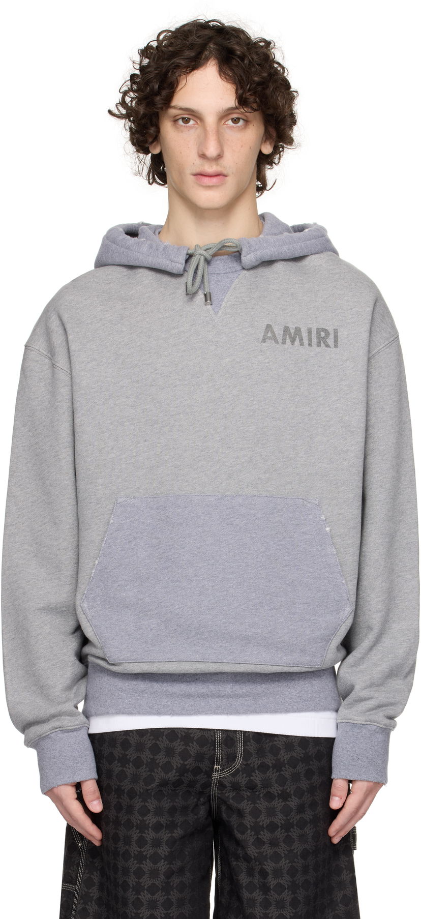 Світшоти AMIRI AMIRI Stencil Oversized Hoodie Сірий | AMJYHD1121