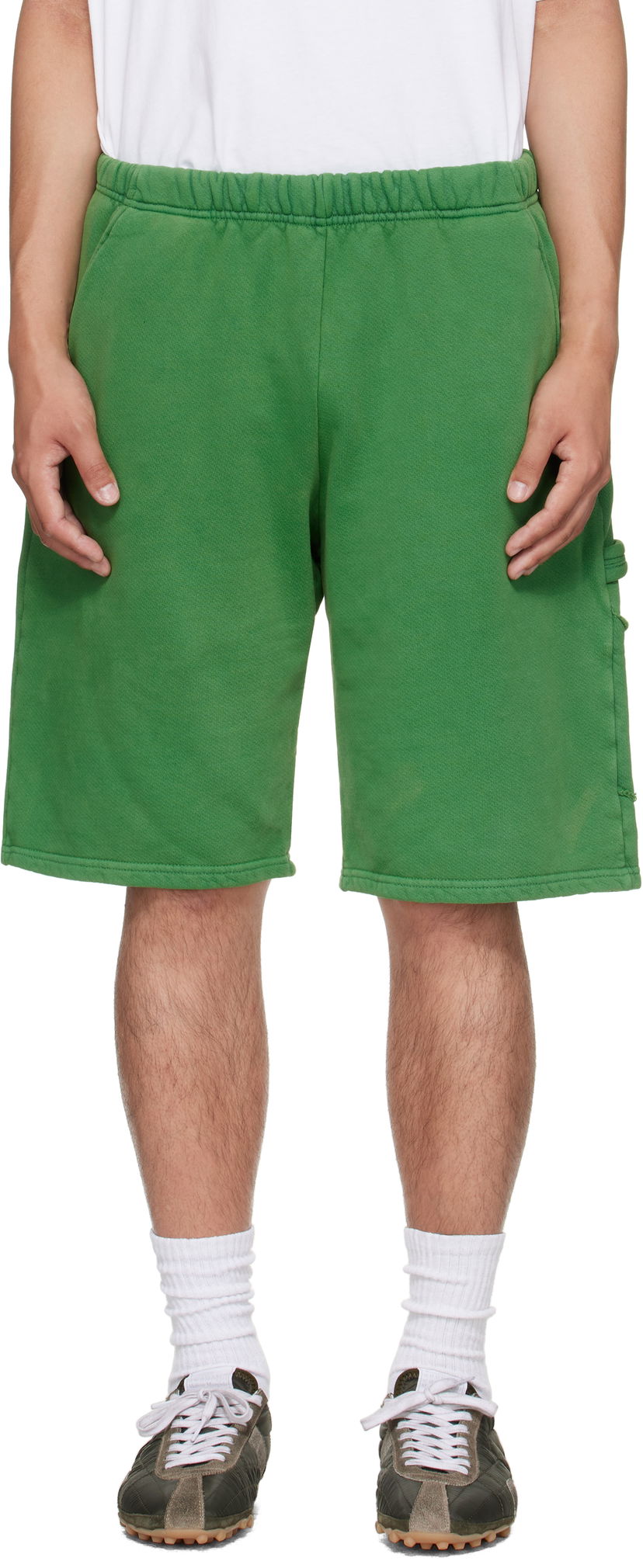 Шорти LES TIEN Les Tien Heavyweight Utility Shorts Зелений | CF-3100-PD
