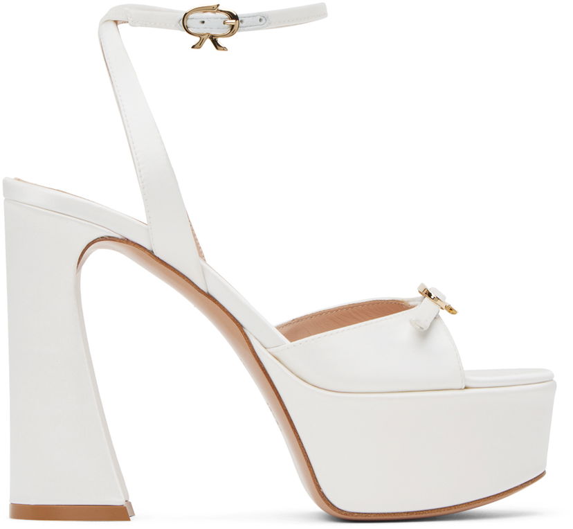 Кросівки та взуття Gianvito Rossi Gianvito Rossi Maddy Platform Heeled Sandals білий | G32239.70RIC.RAS