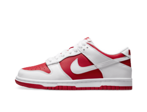 Кросівки та взуття Nike Dunk Low "White University Red" GS Червоний | CW1590-600