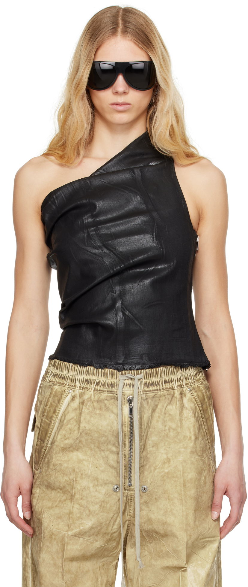 Безрукавка Rick Owens Rick Owens DRKSHDW Hollywood Athena Cropped Denim Top чорний | DS01E3131 SCF