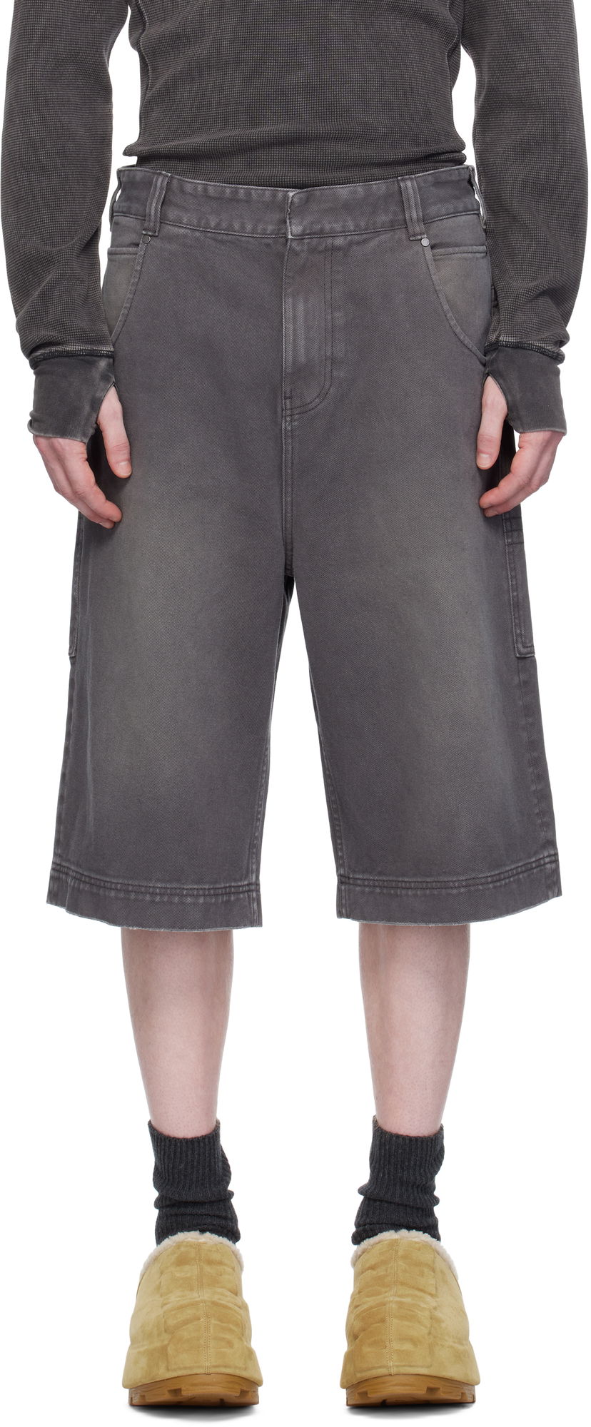 Шорти Entire Studios Entire Studios D Denim Shorts Сірий | ES2570SL