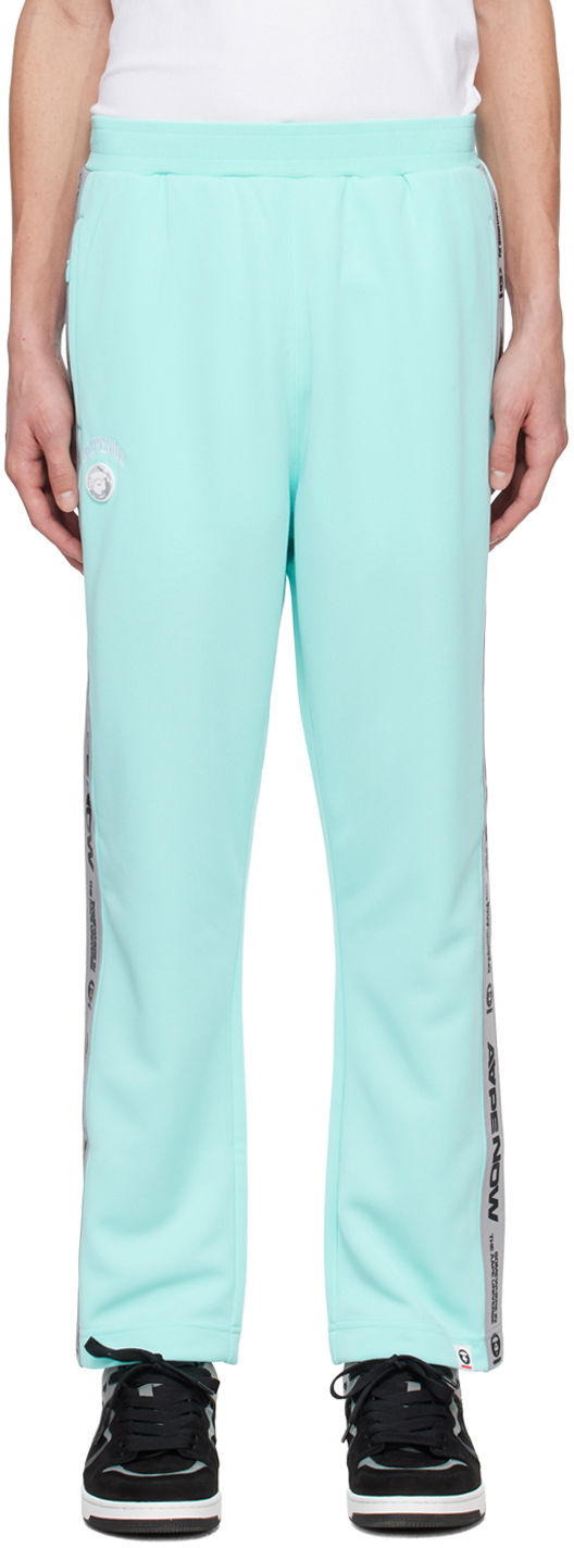 Спортивні штани AAPE by A Bathing Ape AAPE by A Bathing Ape Stripe Sweatpants Бірюзовий | AAPPTMA672XXMBLR