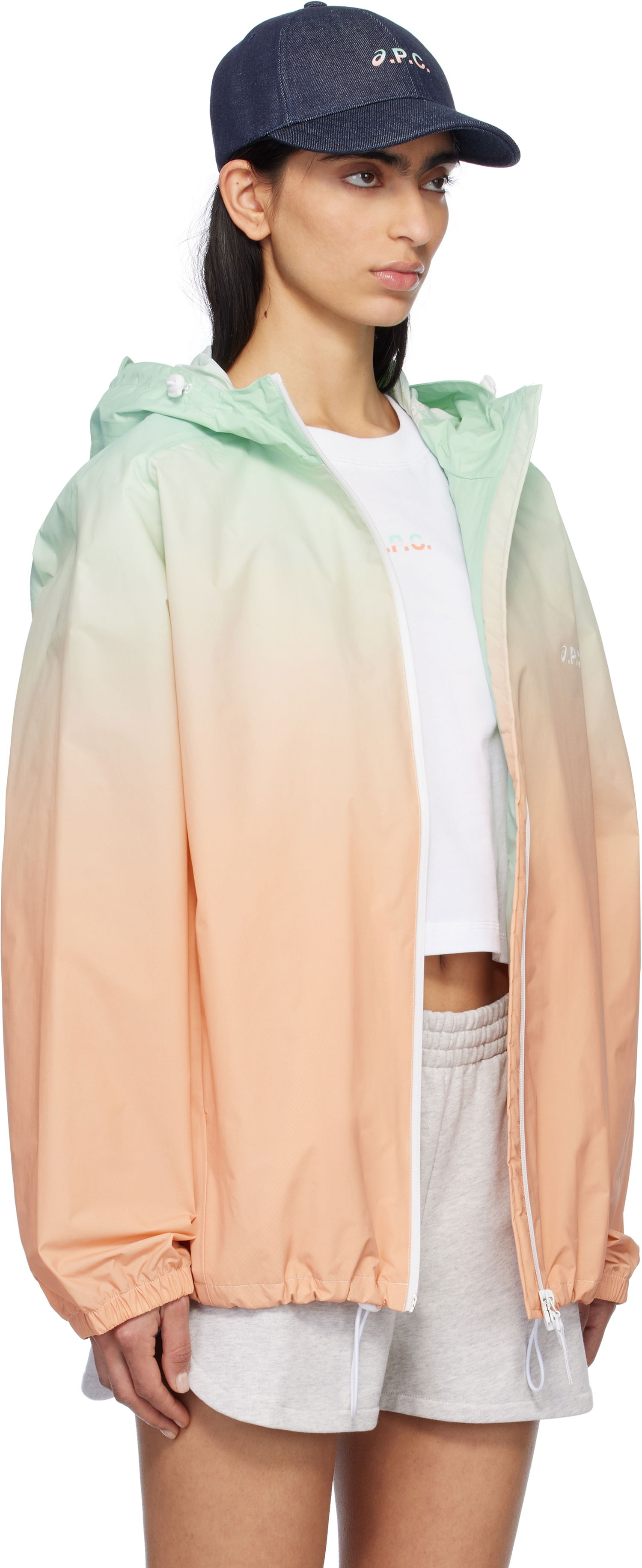 Вітровка A.P.C. A.P.C. ASICS Edition Meadow Gradient Hooded Jacket Помаранчевий | PSAKO-M32001, 1