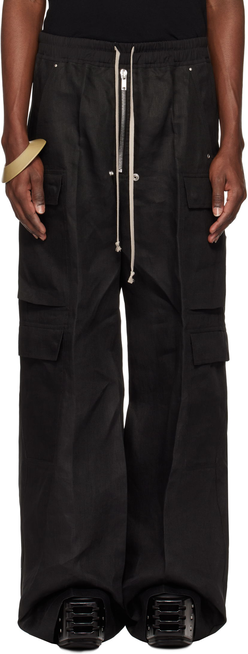 Штани карго Rick Owens Rick Owens Hollywood Cargobela Cargo Pants чорний | RU01E5339 TWL
