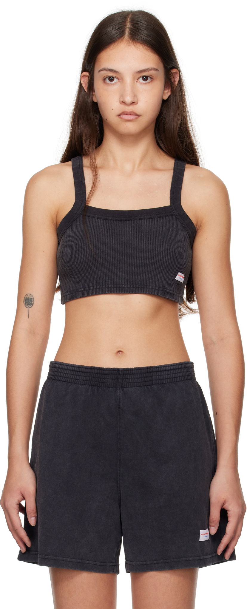 Кроп-топи Alexander Wang Black Cropped Camisole чорний | 8C4248065W