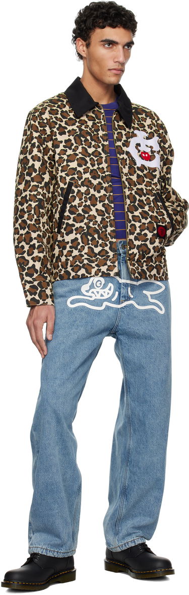Куртка BBC IceCream ICECREAM Work Jacket with Leopard Print and Graphic Appliqué бежевий | IC25174, 3