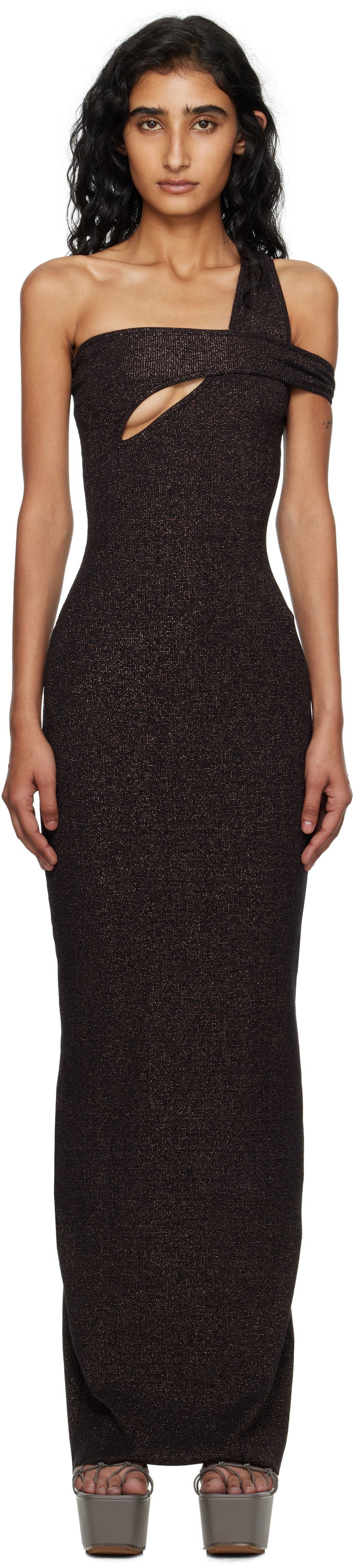 плаття Ottolinger Ottolinger Twisted Rib Maxi Dress чорний | 104-502004-01